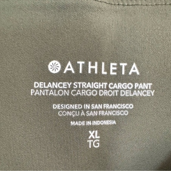 Athleta Delancey Straight Cargo Pant women’s size XL army green - Picture 5 of 9